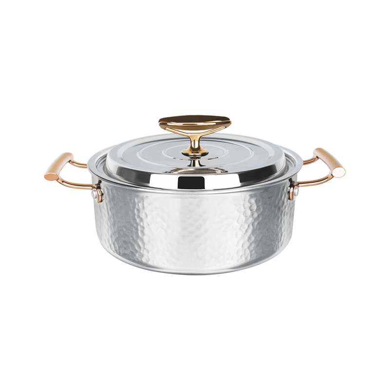 三層鋼金耳錘印高湯鍋